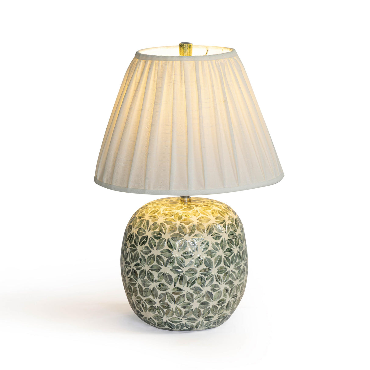 TOV Yaya Green Capiz Shell Table Lamp
