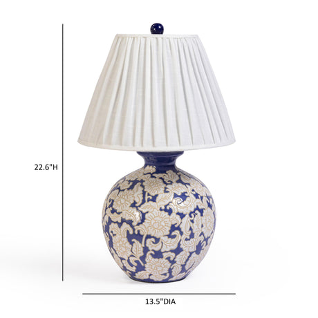 TOV Diana Blue &amp; White Table Lamp