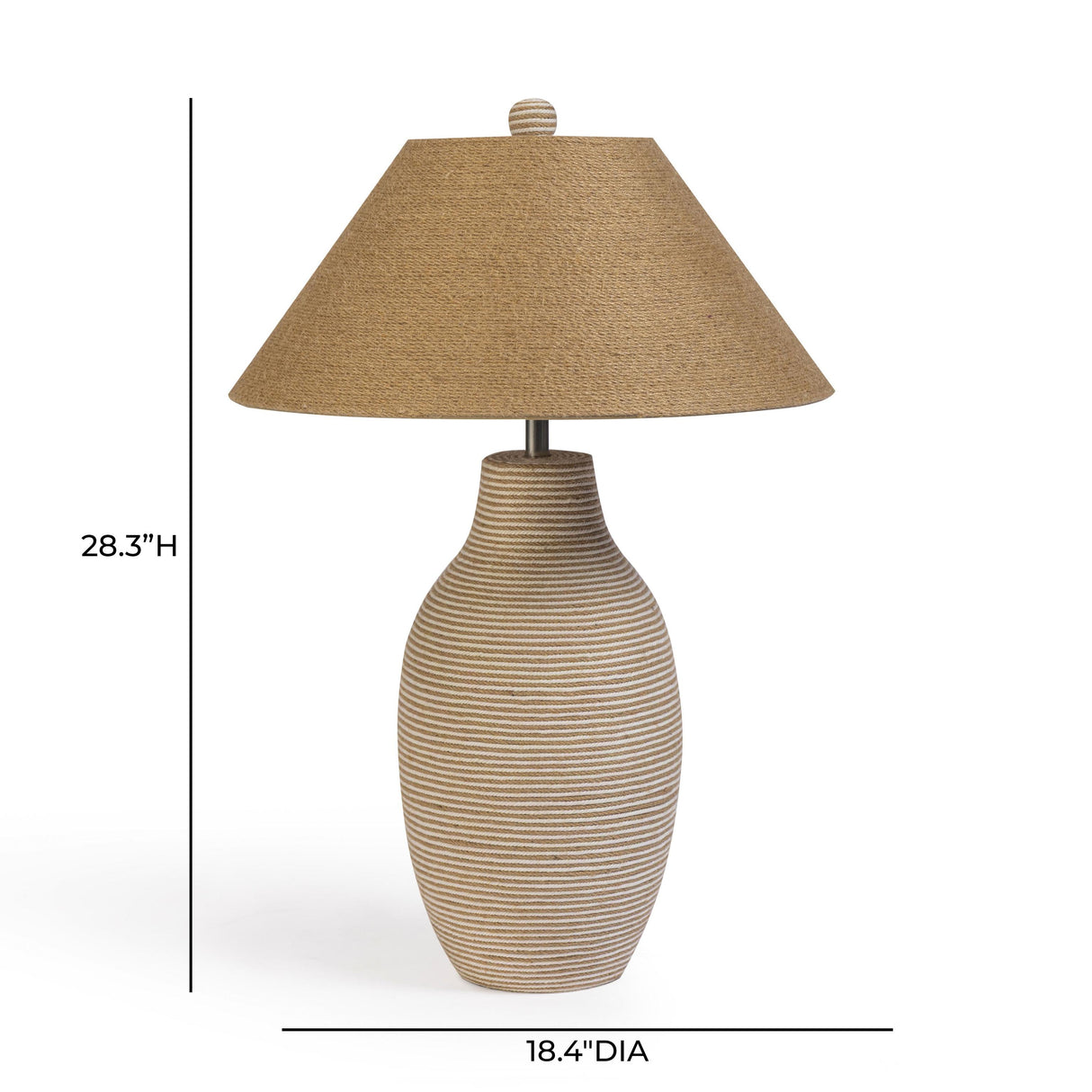 TOV Tanga Natural Jute and Cotton Table Lamp