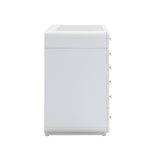 TOV Hollywood 56" White Desk with LED Panel Vanity Mirror Large