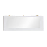 TOV Hollywood 56" White Desk with LED Panel Vanity Mirror Large