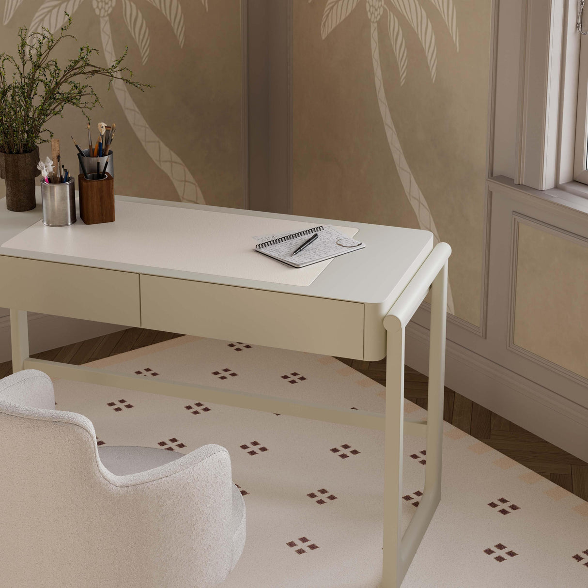 TOV Alfalfa 52" 2-Drawer Desk