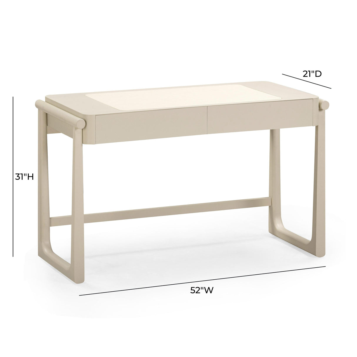 TOV Alfalfa 52" 2-Drawer Desk