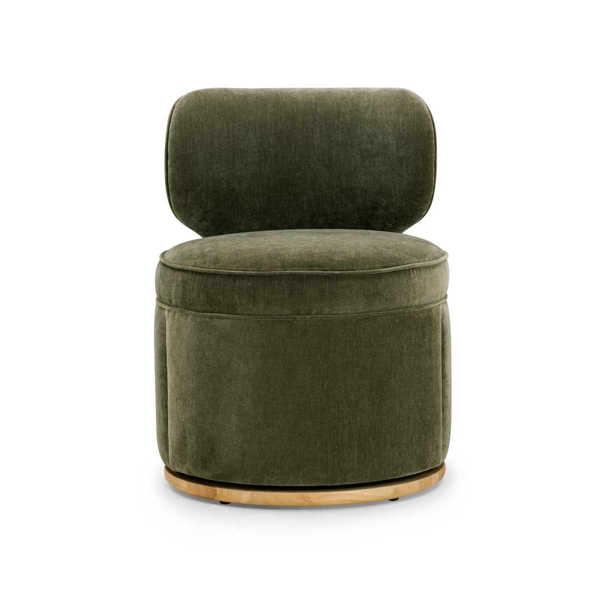 TOV Amaya Green Upcycled Contract-Grade Chenille Swivel Desk Chair