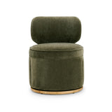 TOV Amaya Green Upcycled Contract-Grade Chenille Swivel Desk Chair