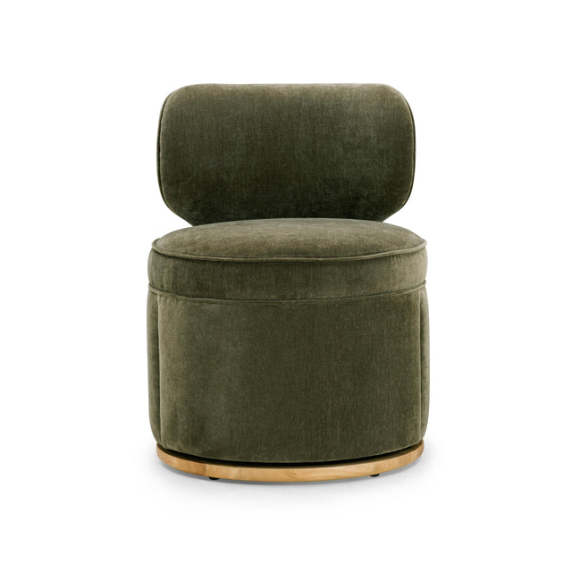 TOV Amaya Green Upcycled Contract-Grade Chenille Swivel Desk Chair