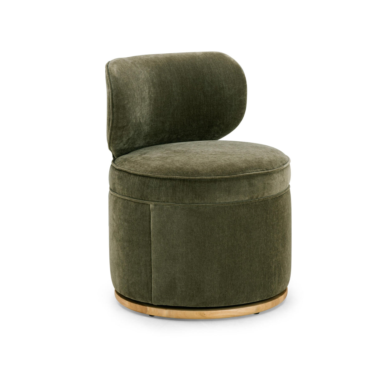 TOV Amaya Green Upcycled Contract-Grade Chenille Swivel Desk Chair