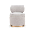 TOV Amaya Grey Textured Performance Fabric Swivel Desk Chair