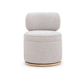 TOV Amaya Grey Textured Performance Fabric Swivel Desk Chair