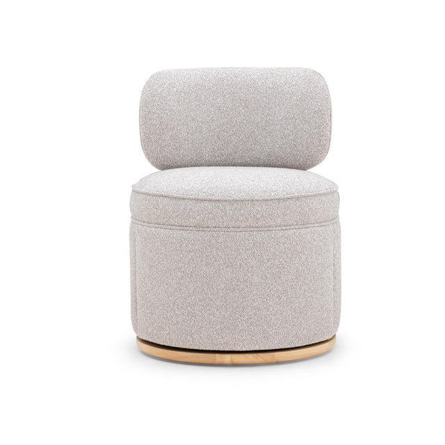 TOV Amaya Grey Textured Performance Fabric Swivel Desk Chair