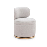 TOV Amaya Grey Textured Performance Fabric Swivel Desk Chair