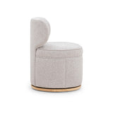 TOV Amaya Grey Textured Performance Fabric Swivel Desk Chair