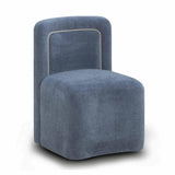TOV Dolce Blue Rolling Desk Chair