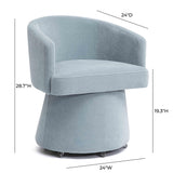 TOV Kristen Upcycled Contract-Grade Chenille Rolling Desk Chair