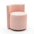 TOV Alyssa Striped Performance Linen Rolling Desk Chair