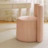 TOV Alyssa Striped Performance Linen Rolling Desk Chair