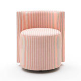 TOV Alyssa Striped Performance Linen Rolling Desk Chair