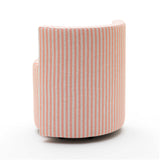 TOV Alyssa Striped Performance Linen Rolling Desk Chair