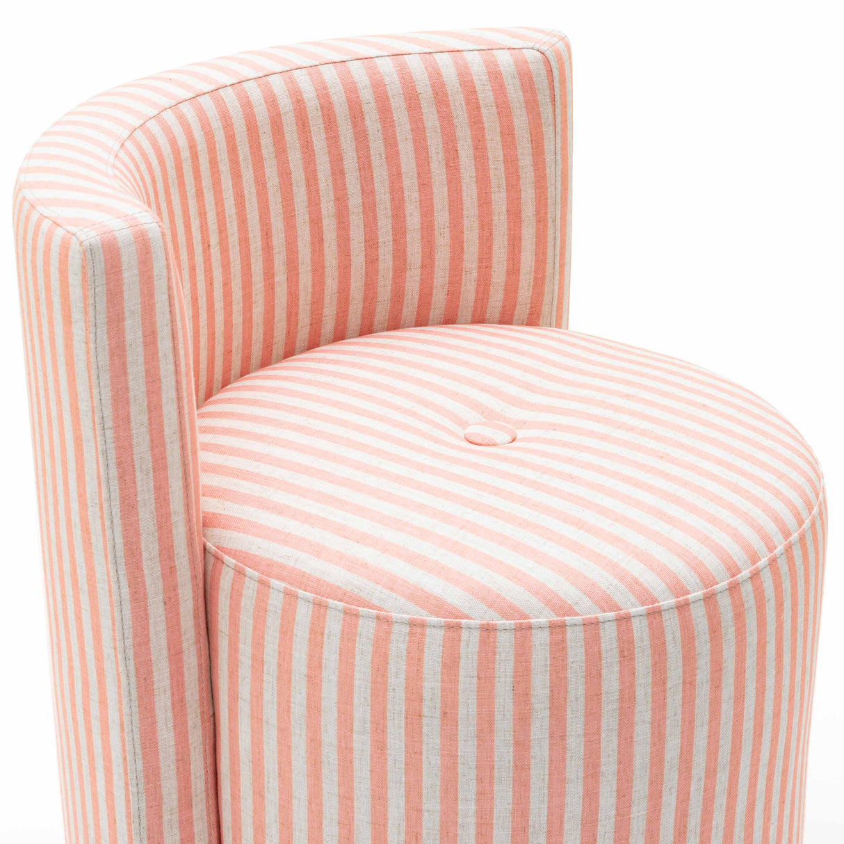 TOV Alyssa Striped Performance Linen Rolling Desk Chair