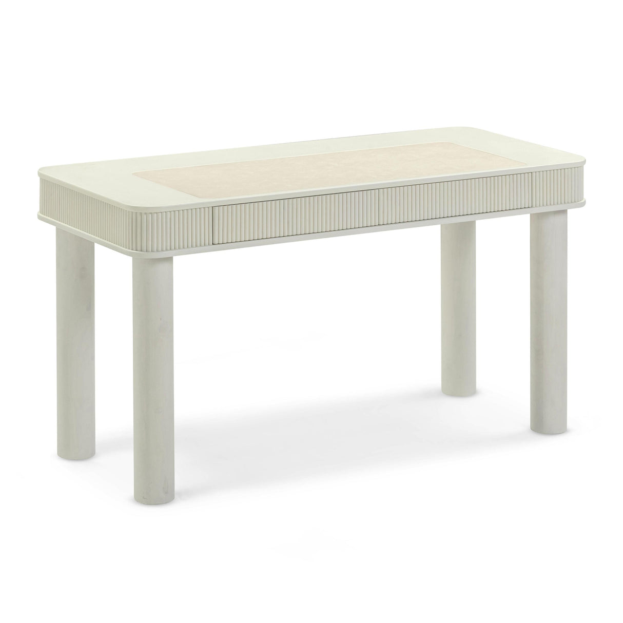 TOV Sarah 55" Cream 2-Drawer Executive Work Desk
