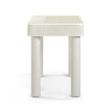 TOV Sarah 55" Cream 2-Drawer Executive Work Desk