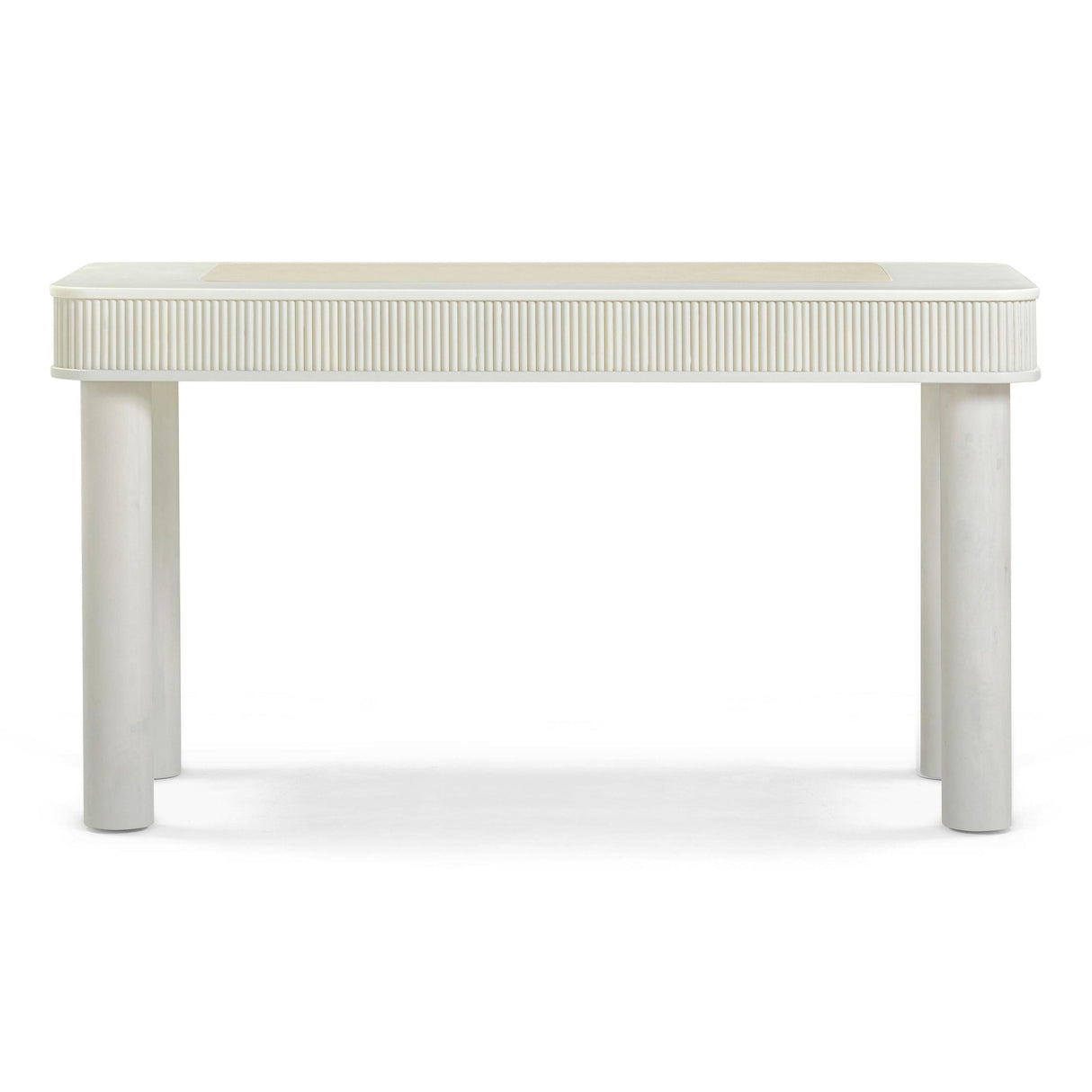 TOV Sarah 55" Cream 2-Drawer Executive Work Desk