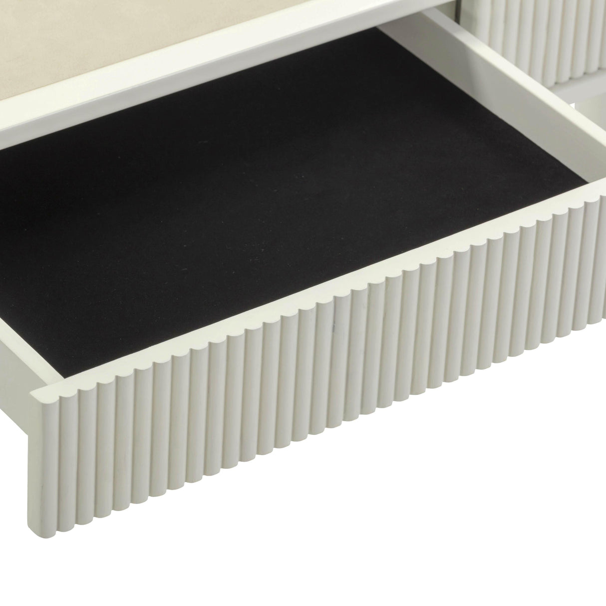 TOV Sarah 55" Cream 2-Drawer Executive Work Desk