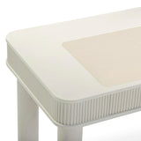 TOV Sarah 55" Cream 2-Drawer Executive Work Desk