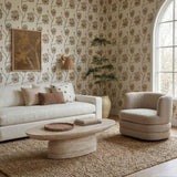 TOV Beckham 96 inch Cream Performance Upcycled Chenille Sofa