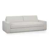 TOV Beckham 96 inch Cream Performance Upcycled Chenille Sofa