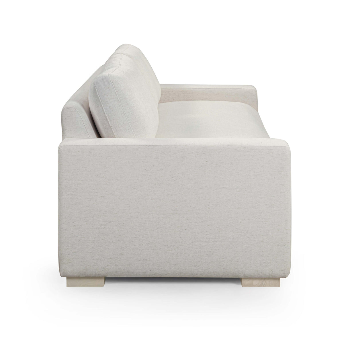 TOV Beckham 96 inch Cream Performance Upcycled Chenille Sofa