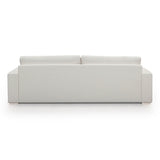 TOV Beckham 96 inch Cream Performance Upcycled Chenille Sofa