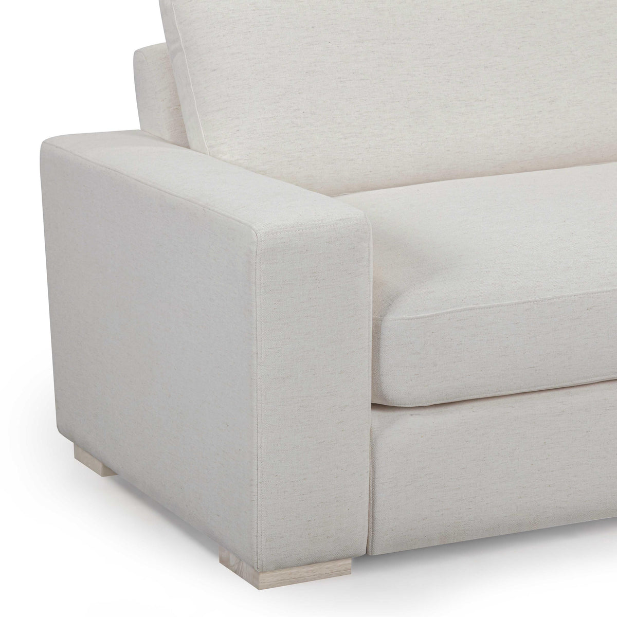 TOV Beckham 96 inch Cream Performance Upcycled Chenille Sofa