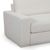 TOV Beckham 96 inch Cream Performance Upcycled Chenille Sofa