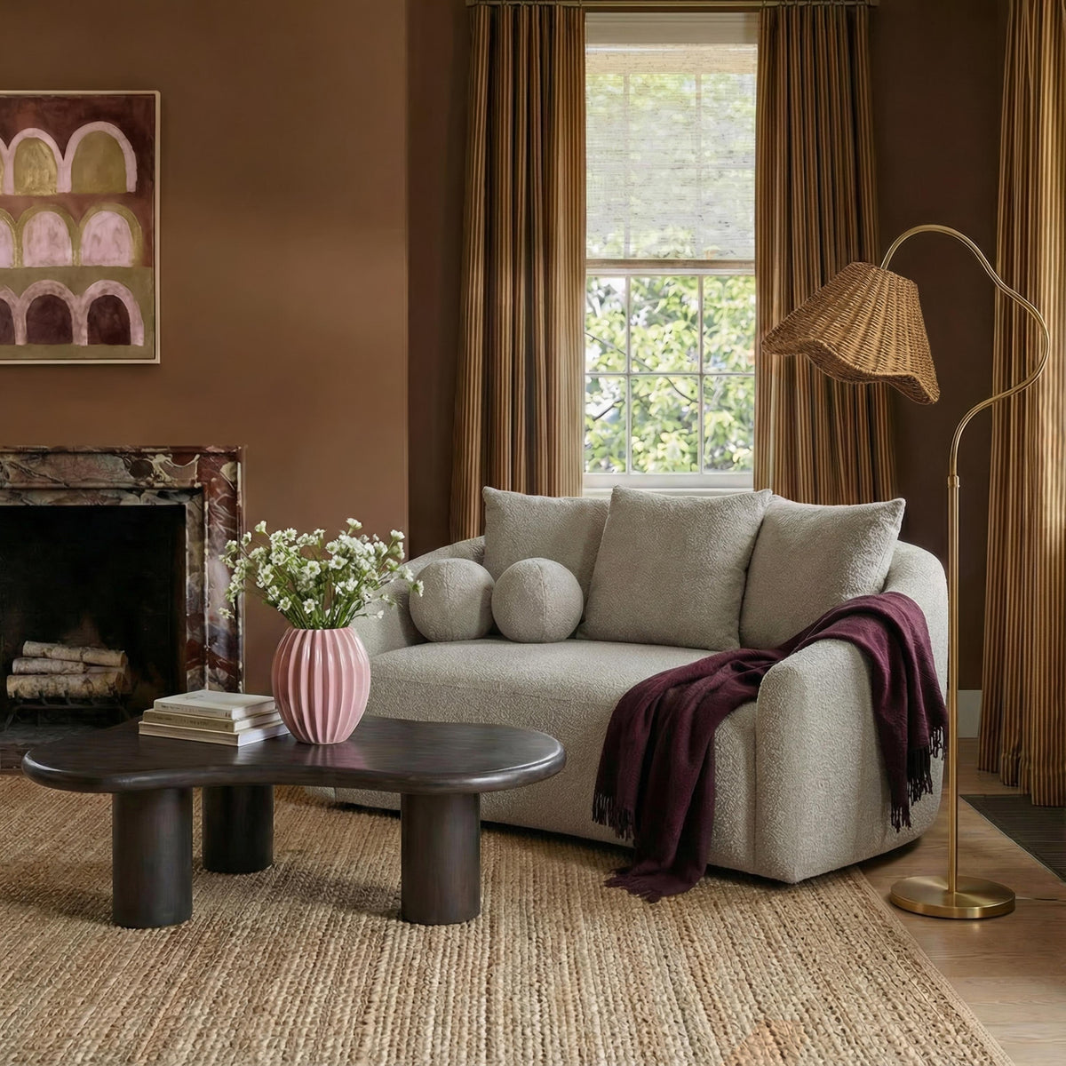 TOV Hanim Warm Grey Boucle Daybed