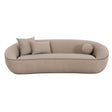 TOV Jenny 98.5" Taupe Performance Faux Mohair Sofa