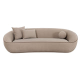 TOV Jenny 98.5" Taupe Performance Faux Mohair Sofa
