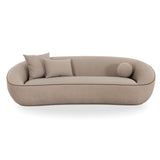 TOV Jenny Taupe Faux Mohair Sofa