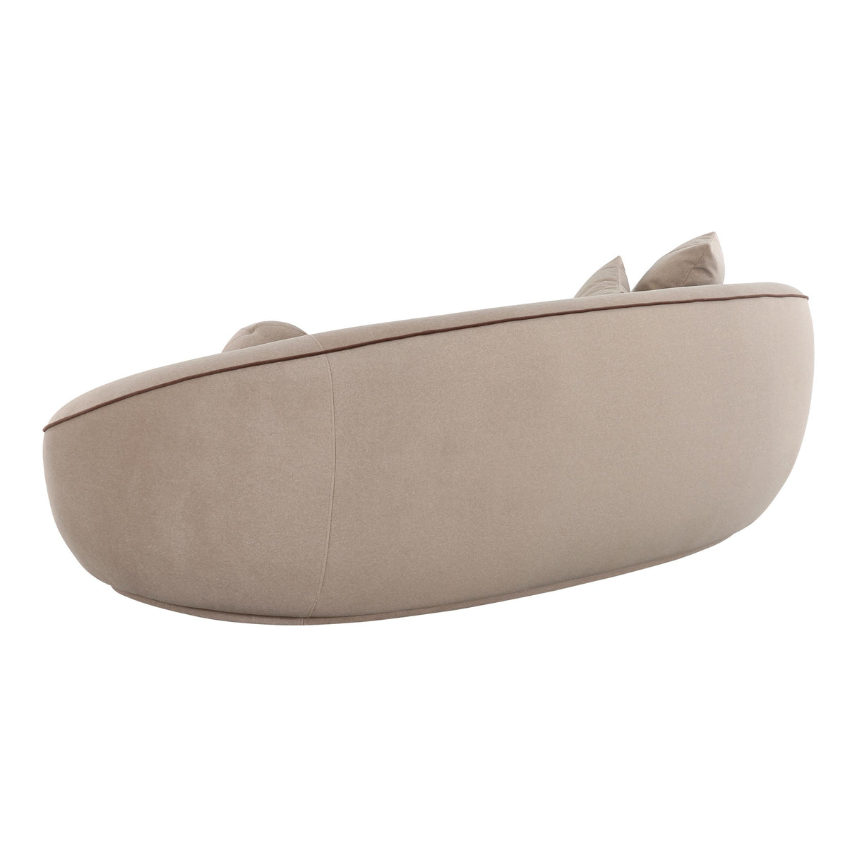TOV Jenny Taupe Faux Mohair Sofa
