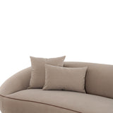 TOV Jenny Taupe Faux Mohair Sofa
