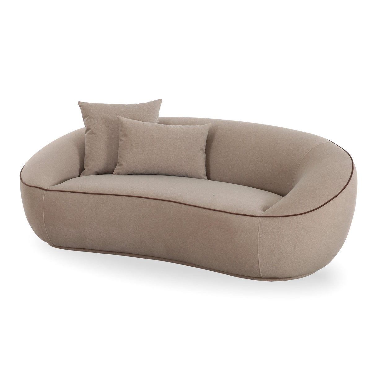 TOV Jenny 78" Taupe Performance Faux Mohair Loveseat