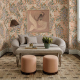 TOV Jenny Taupe Faux Mohair Loveseat