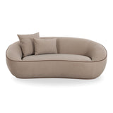 TOV Jenny Taupe Faux Mohair Loveseat