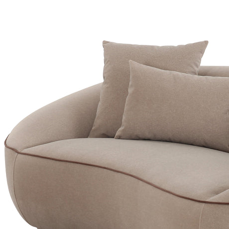 TOV Jenny 78" Taupe Performance Faux Mohair Loveseat