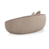 TOV Jenny Taupe Faux Mohair Loveseat