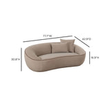 TOV Jenny 78" Taupe Performance Faux Mohair Loveseat