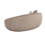 TOV Jenny Taupe Faux Mohair Loveseat