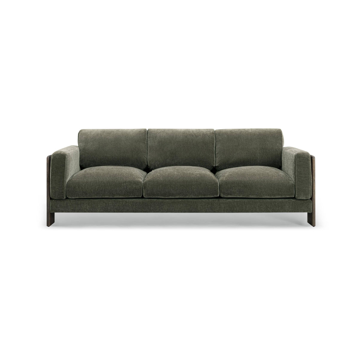 TOV Elyn 91" Olive Green Upcycled Contract-Grade Chenille Sofa