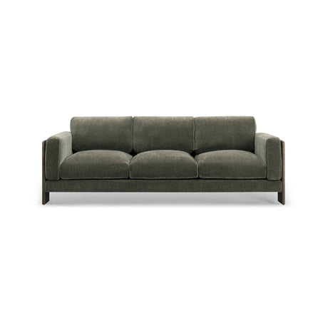TOV Elyn 91" Olive Green Upcycled Contract-Grade Chenille Sofa