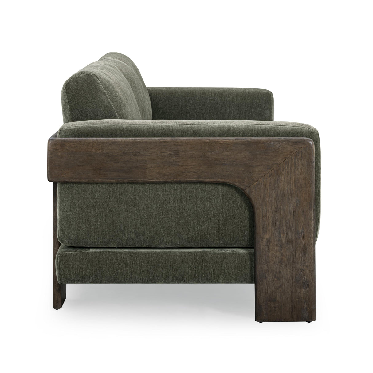 TOV Elyn 91" Olive Green Upcycled Contract-Grade Chenille Sofa